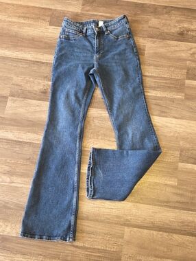 H&M Wide-Leg Blue Denim Jeans